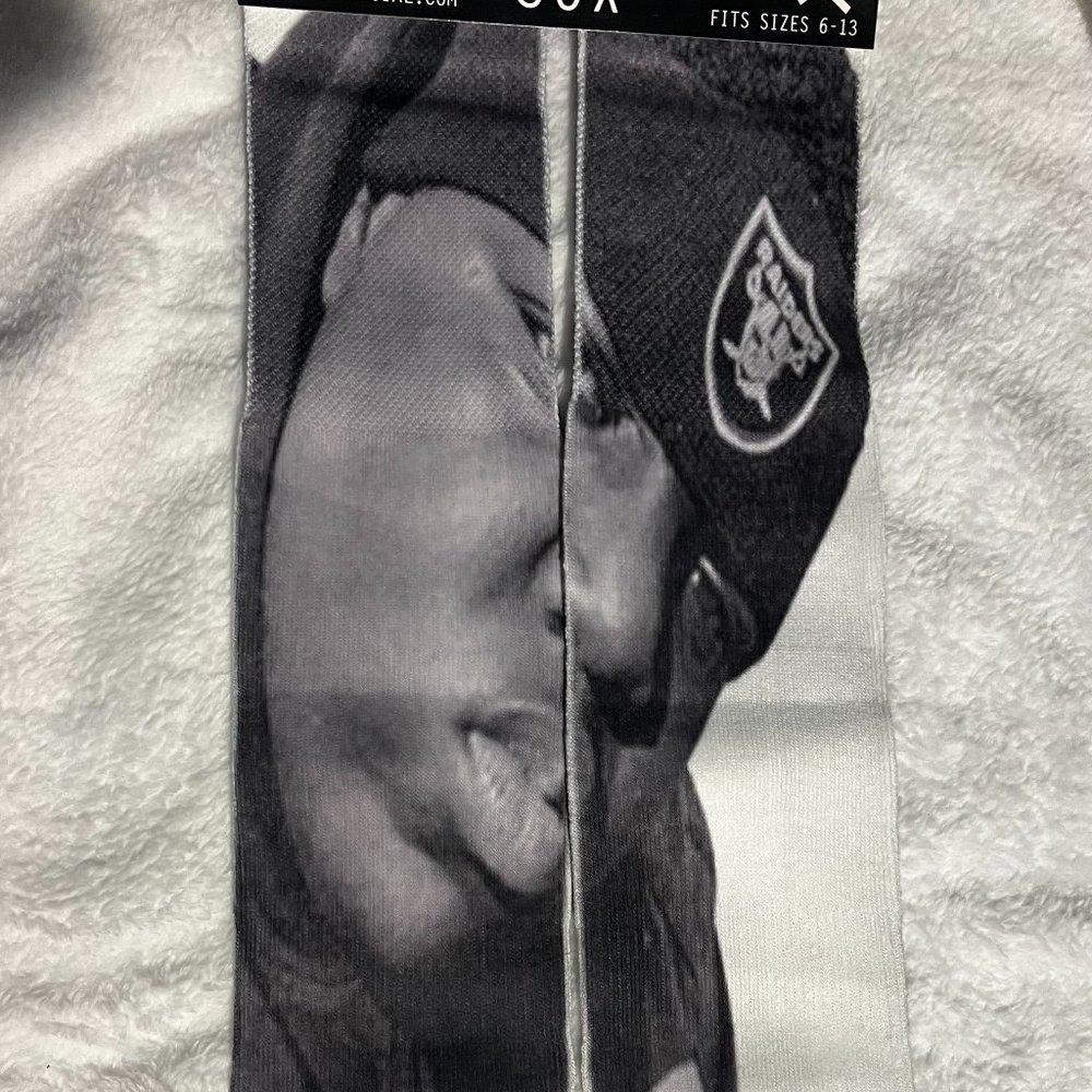 All natural 'B.I.G Raiders' 100% cotton Unisex socks one size fits all 6-13